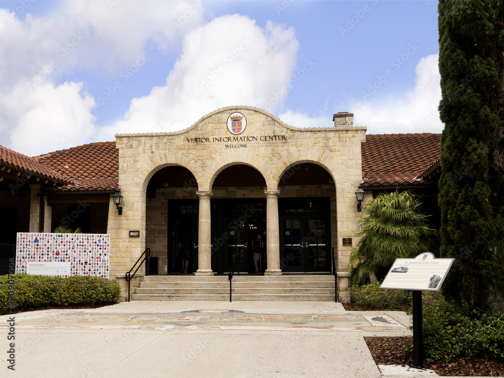 Visitor Centre in St Augustine, the oldest city in Florida in the United States of America. Visitor Centre in St Augustine, the oldest city in Florida in the United States of America.