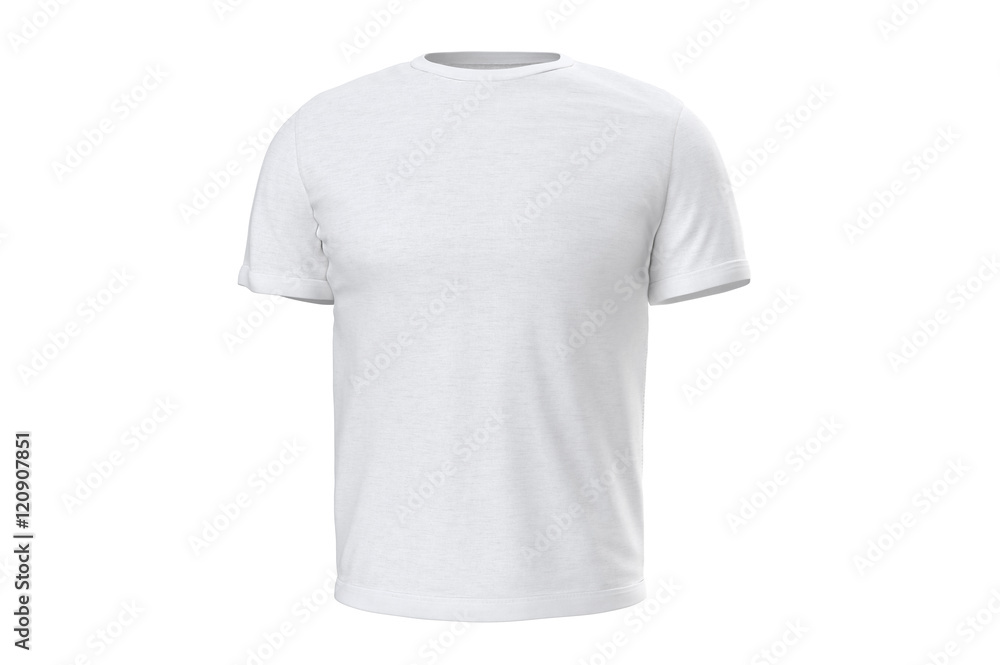 T-shirt mens white style clothes, front view. 3D graphic T-shirt mens white style clothes, front view. 3D graphic