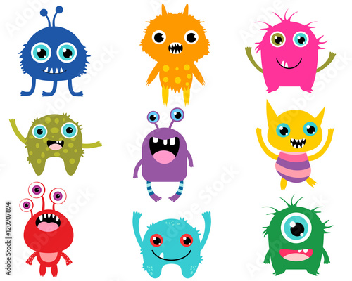 Cute cartoon monsters