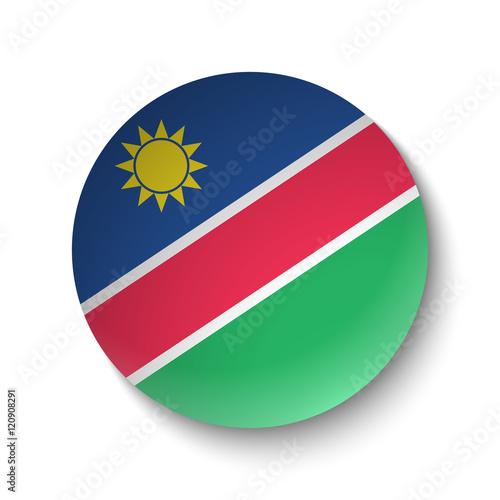 Free Download White paper circle with flag of Namibia. Abstract illustration - GFXLoad