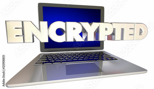 Encrypted Security Online Digital Files Acess 3d Illustration
