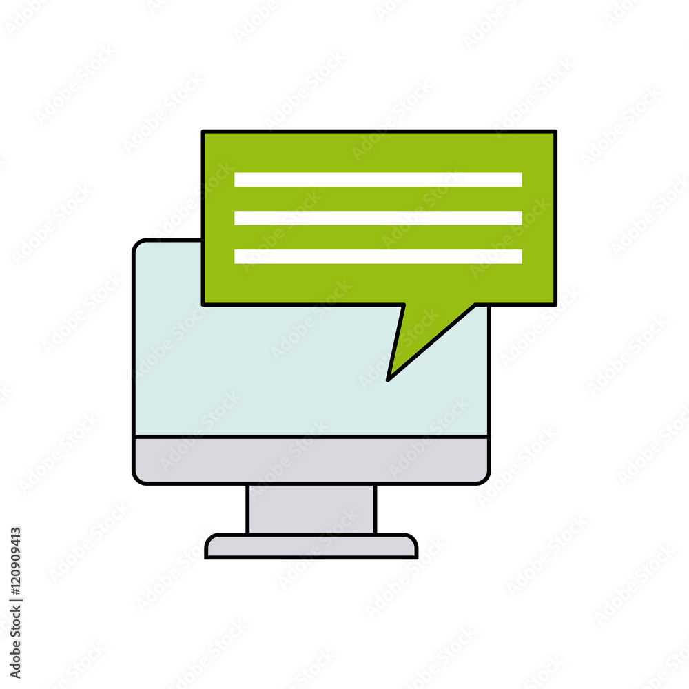 monitor computer with social media icon vector illustration design monitor computer with social media icon vector illustration design