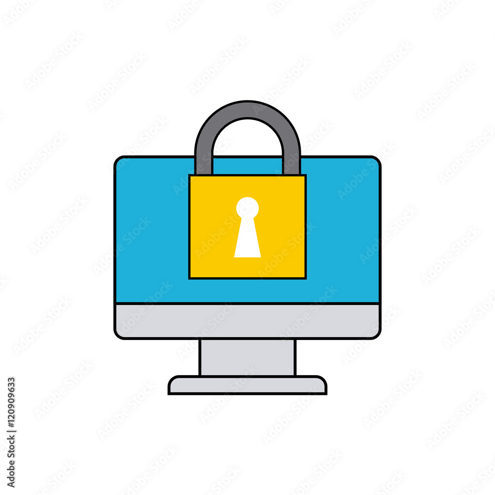 monitor computer with social media icon vector illustration design monitor computer with social media icon vector illustration design