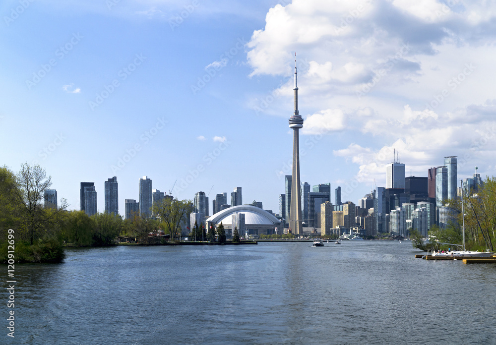 Famous Toronto City view from lake shore west Famous Toronto City view from lake shore west