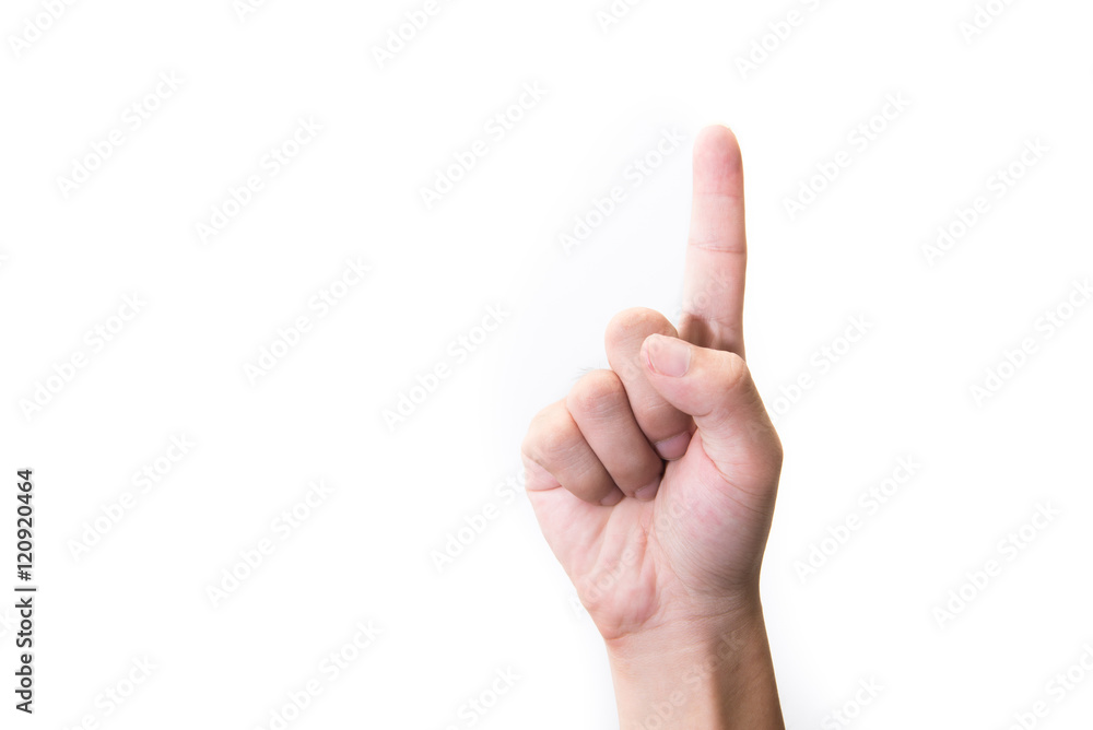 Male hand isolated on white background Male hand isolated on white background