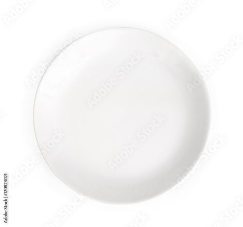 empty plate  on white background
