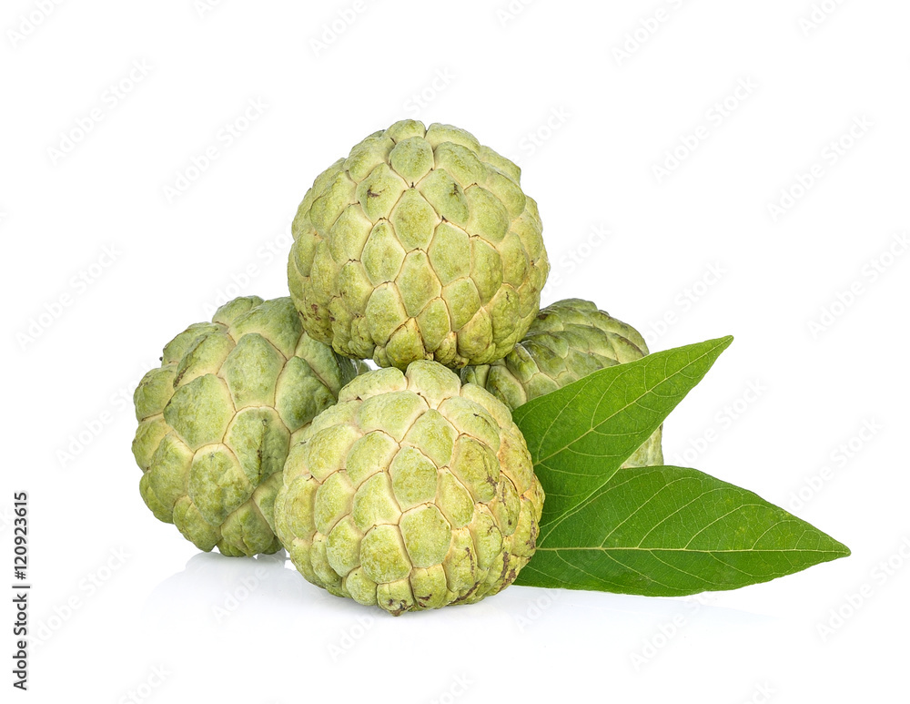 custard apple isolated on white background custard apple isolated on white background