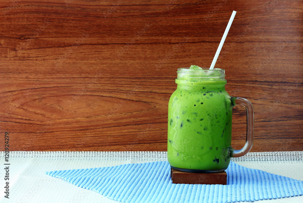 ice green tea on wood background ice green tea on wood background