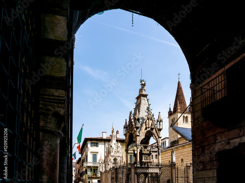 Beautiful street view of  Verona center which is a world heritag © ilolab