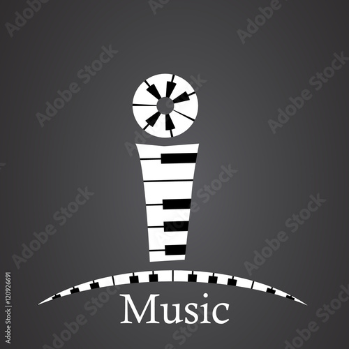 Abstract vector alphabet - i made from piano - alphabet set