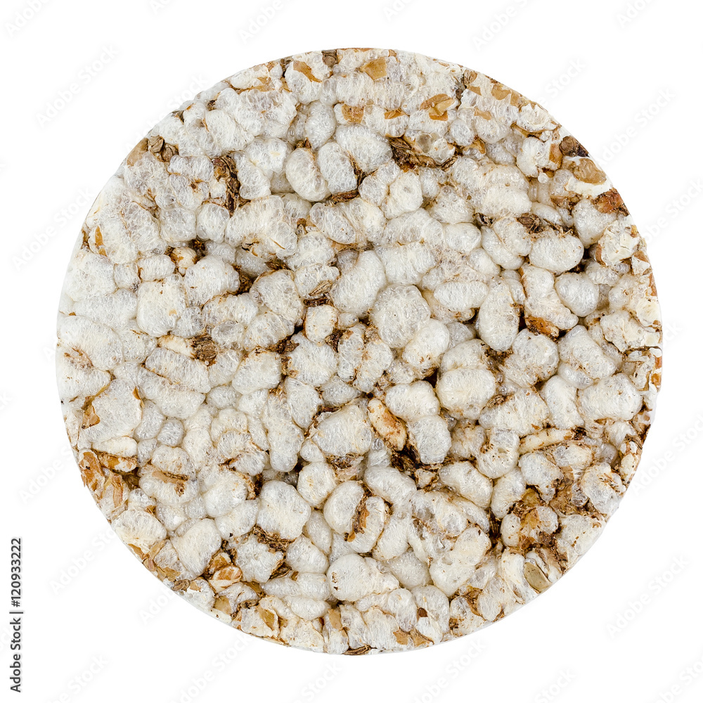 Grain Crispbread Close-Up Isolated On A White Background Grain Crispbread Close-Up Isolated On A White Background
