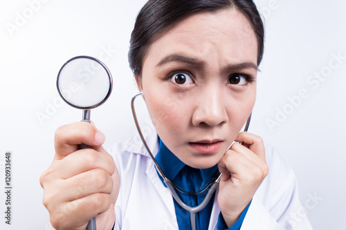 Female doctor so surprise