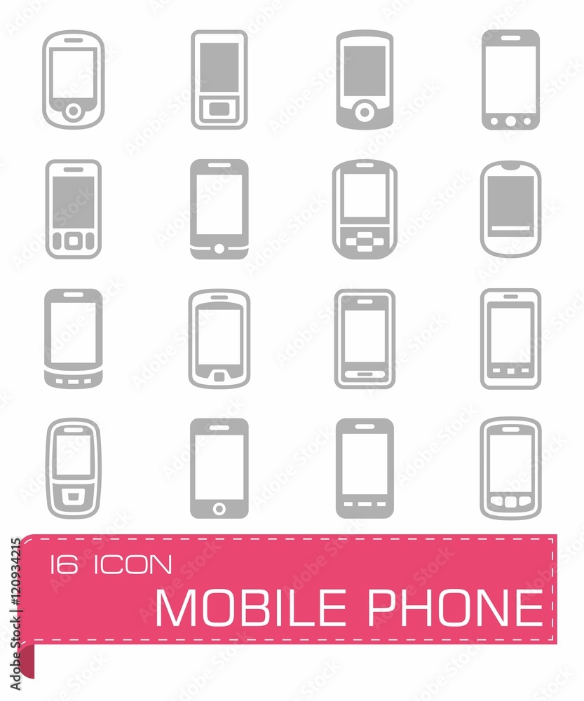 Vector Mobile phone icon set Vector Mobile phone icon set