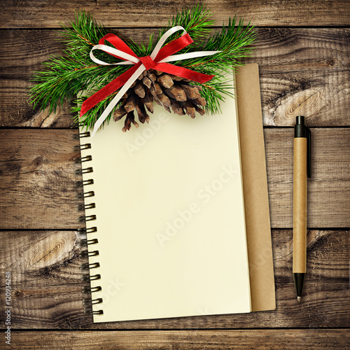 Notebook and pen with Chris...