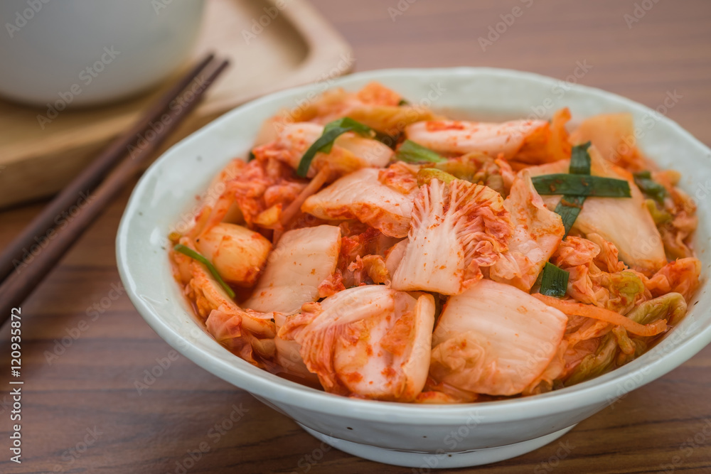 Kimchi in bowl, Korean food Kimchi in bowl, Korean food