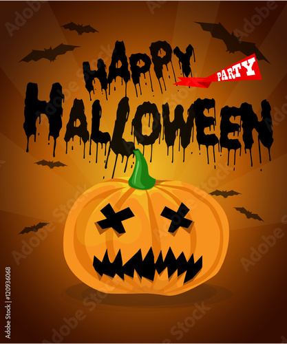 happy halloween poster design photo