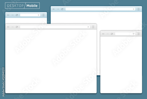 Abstract Design Vector Computer and Smartphone Browsers