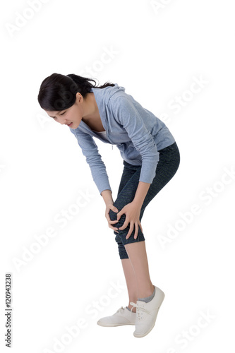 woman with knee pain