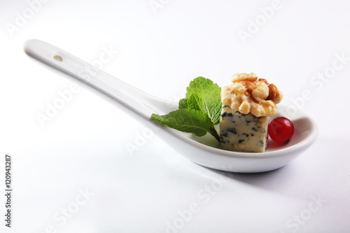 appetizer with cheese and walnuts for buffet