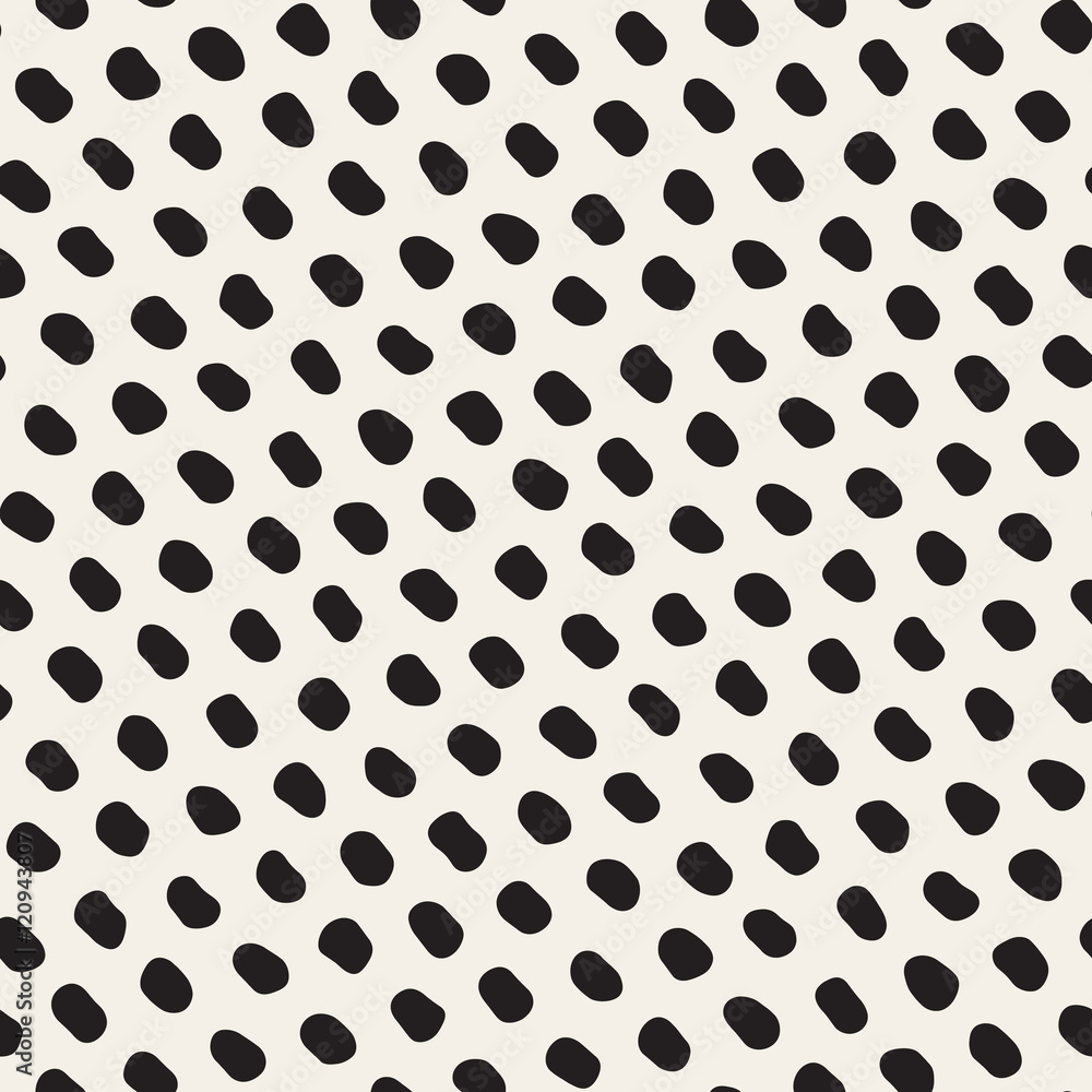 Vector Seamless Black And White Jumble Circles Pattern Vector Seamless Black And White Jumble Circles Pattern