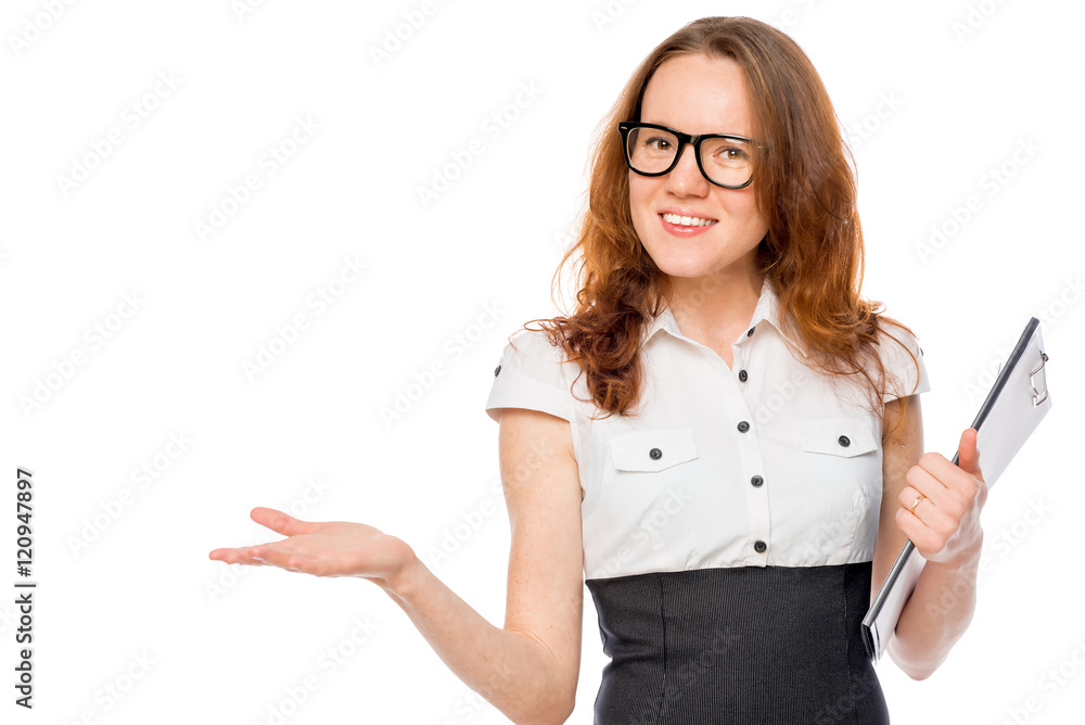 female office worker successful slim and beautiful on a white ba female office worker successful slim and beautiful on a white ba