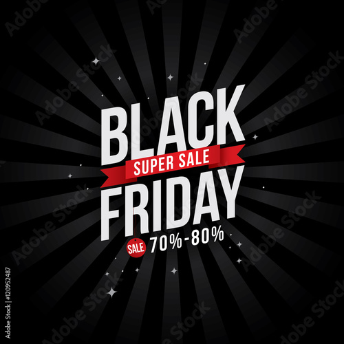 Black Friday Sale with discount 70%-80%. Vector illustration