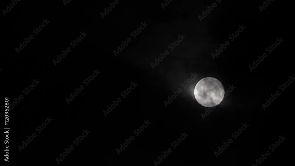 Real time full moon and clouds flowing , 1080 HD video Real time full moon and clouds flowing , 1080 HD video