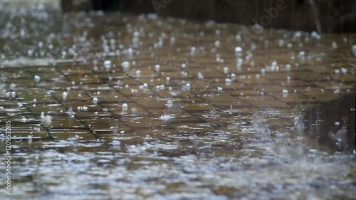 Dangerous weather. Hail.