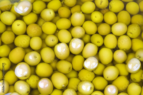 Green olives in olive oil © Hayati Kayhan