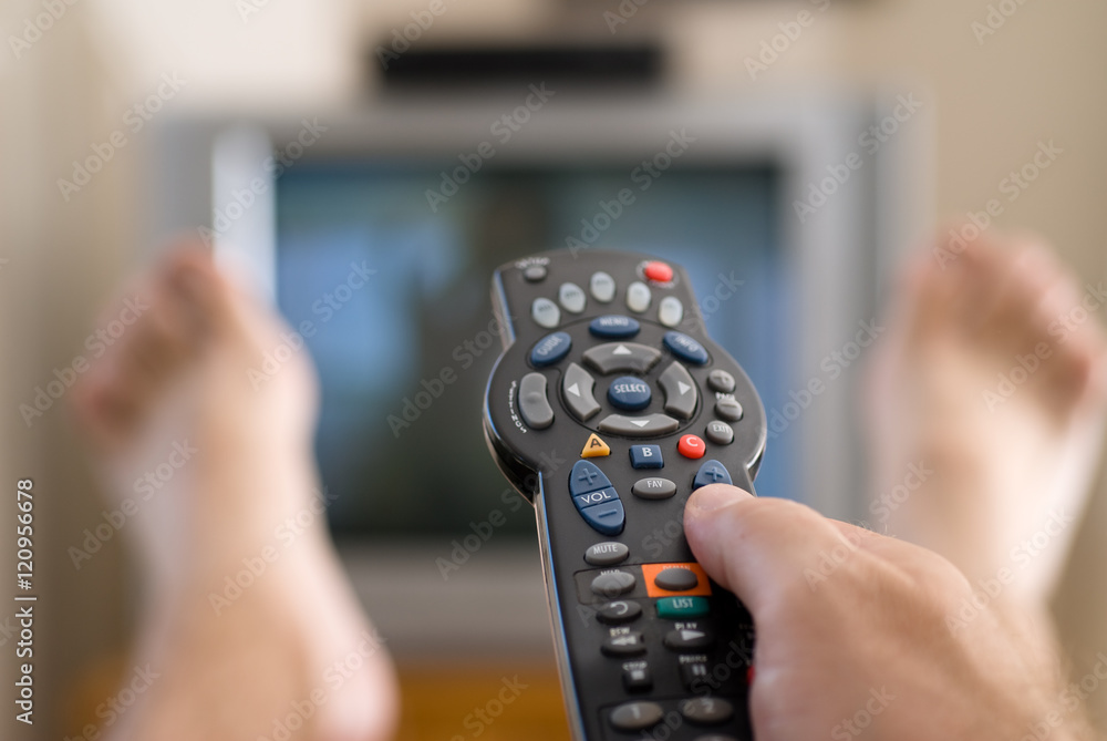 Man watching television Man watching television