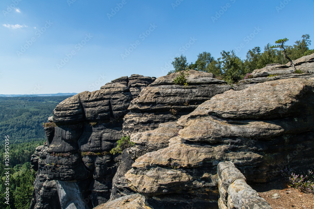 Sandsteinfelsformationen, Pfaffenstein Sächsische Schweiz Sandsteinfelsformationen, Pfaffenstein Sächsische Schweiz