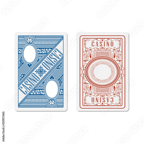 Playing cards for poker and casino. Drawing on a deck of cards. Vintage background on the cover of the card.