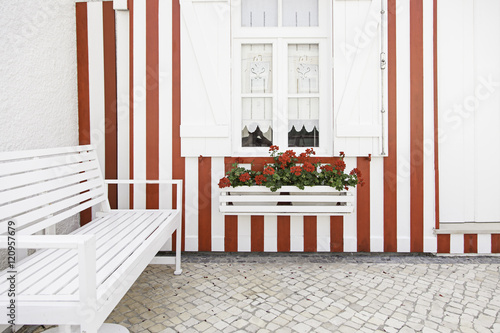 Detail of a typical facade of Aveiro