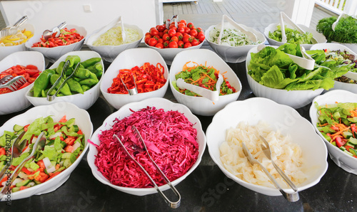 Vegetables and salad buffet