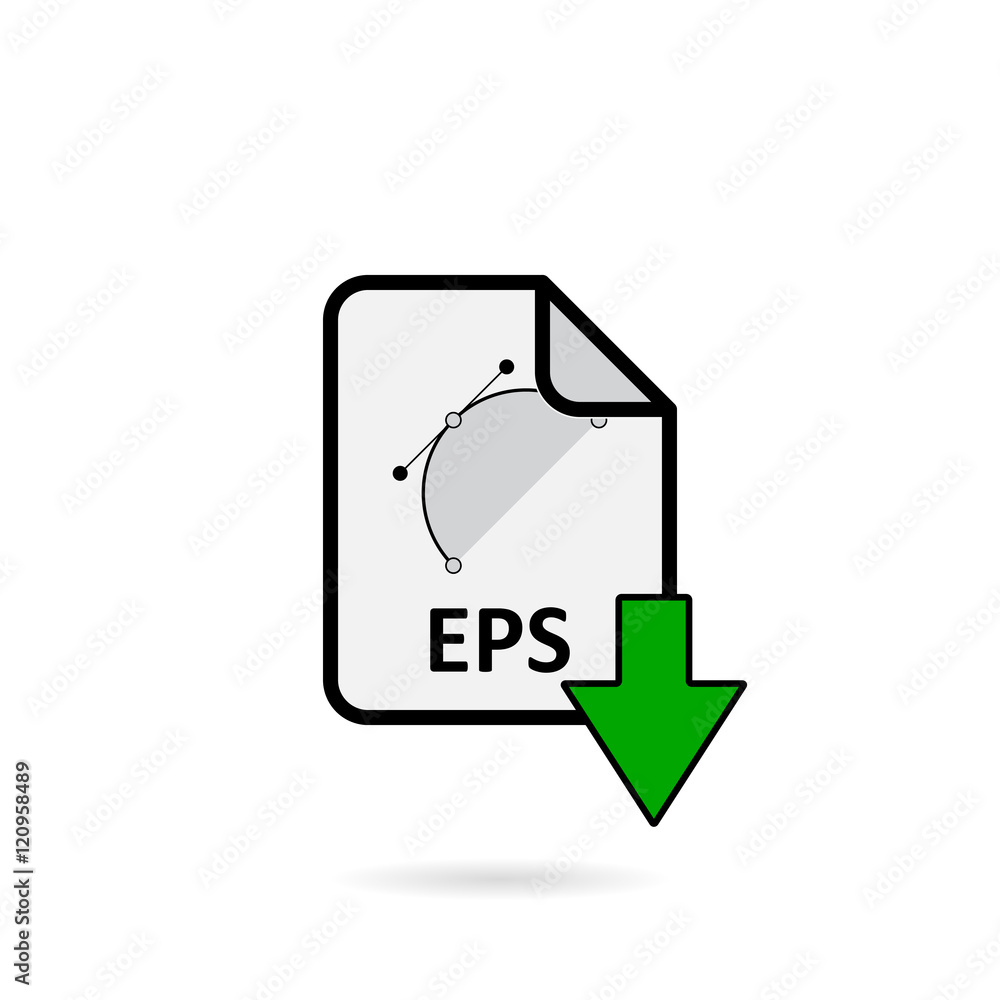 Eps file with green arrow download button on white background vector Eps file with green arrow download button on white background vector