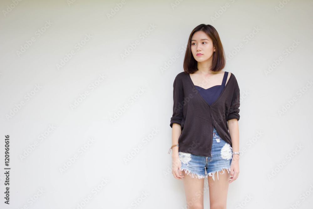 thai adult student university beautiful girl relax and smile thai adult student university beautiful girl relax and smile
