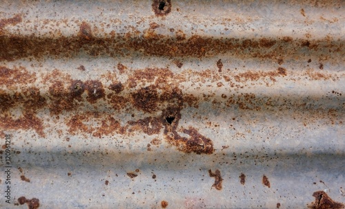 Rusty galvanized iron plate...