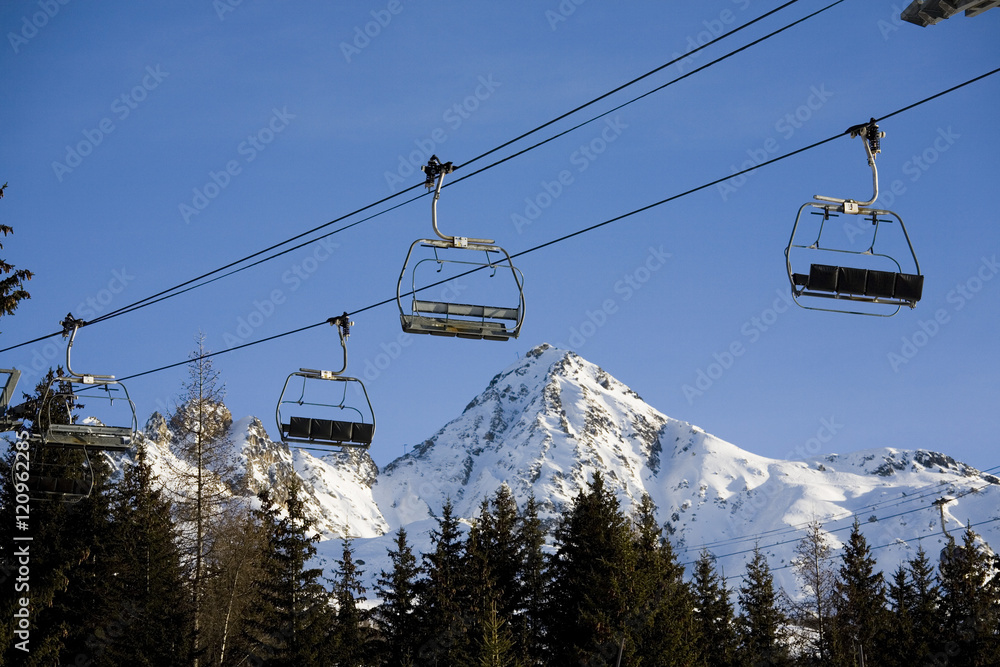 mountains chairlifts