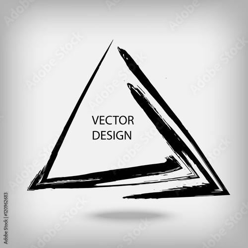 Hand drawn triangle shapes. logo, label, brand design element.
