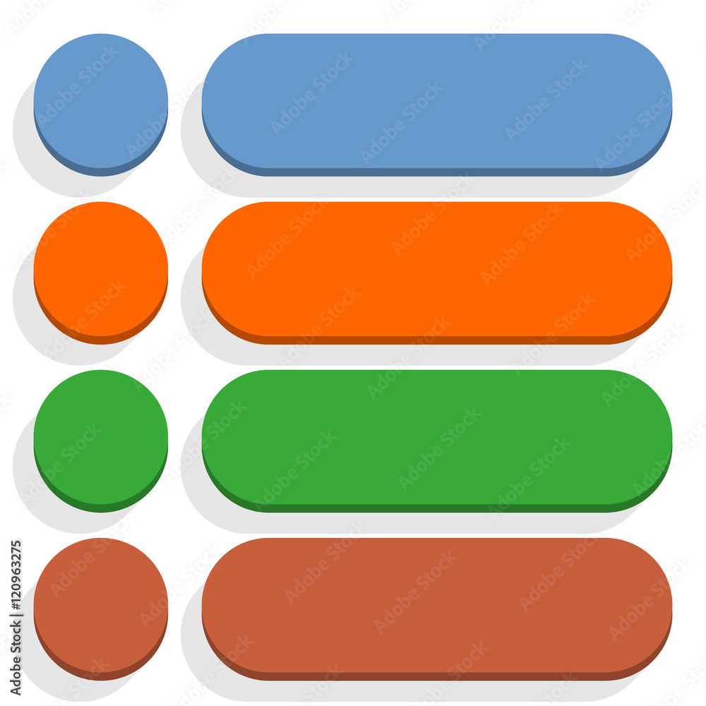 Flat blank icon empty internet color button Flat blank icon empty internet color button