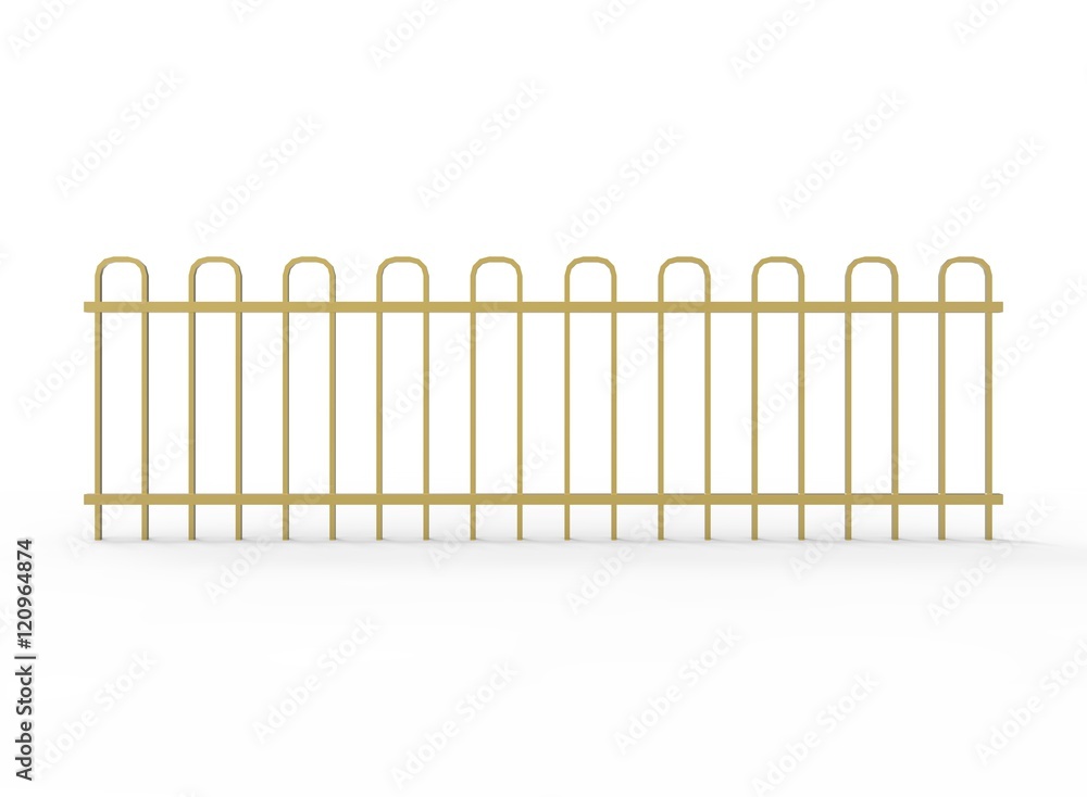 3d illustration of metal fence. white background isolated. icon for game web. 3d illustration of metal fence. white background isolated. icon for game web.