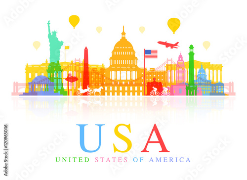 USA Travel Landmarks.