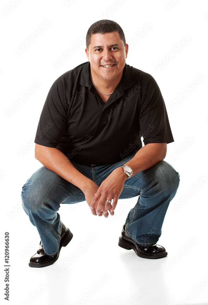 Casual: Good Looking Male Croucing Casual: Good Looking Male Croucing