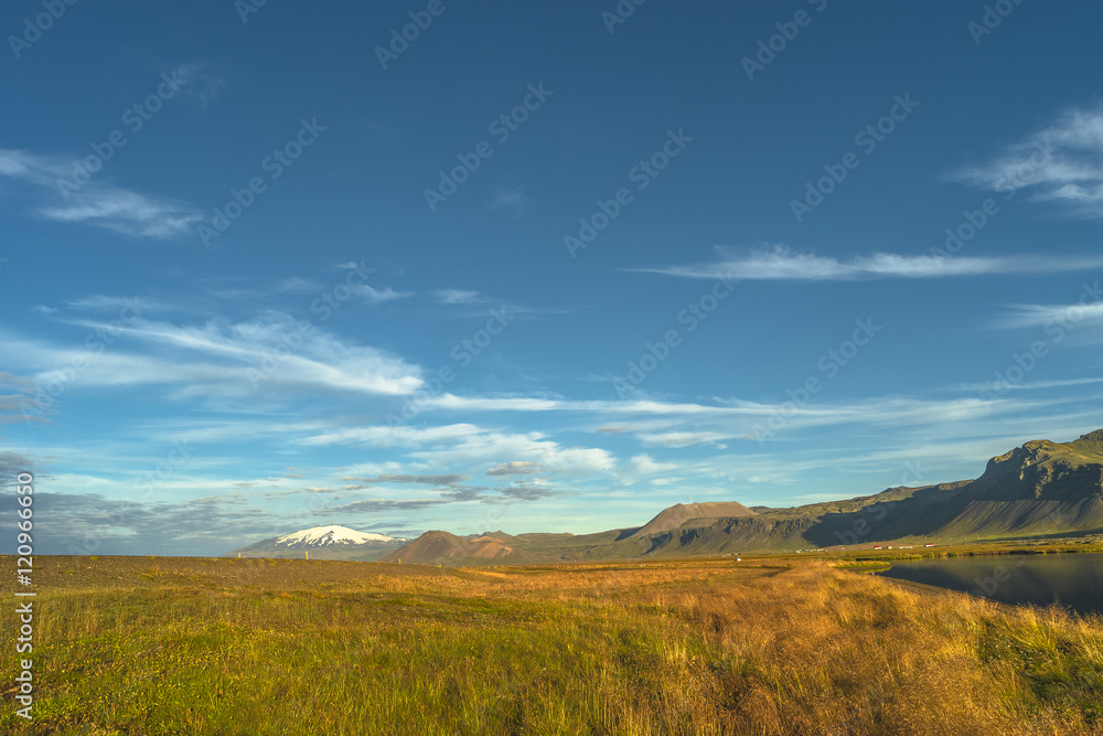 Fototapeta premium Icelandic colorful landscape on Iceland, summer time
