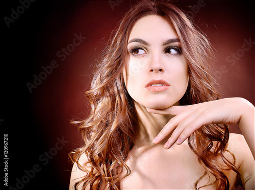 Beautiful young girl with l...