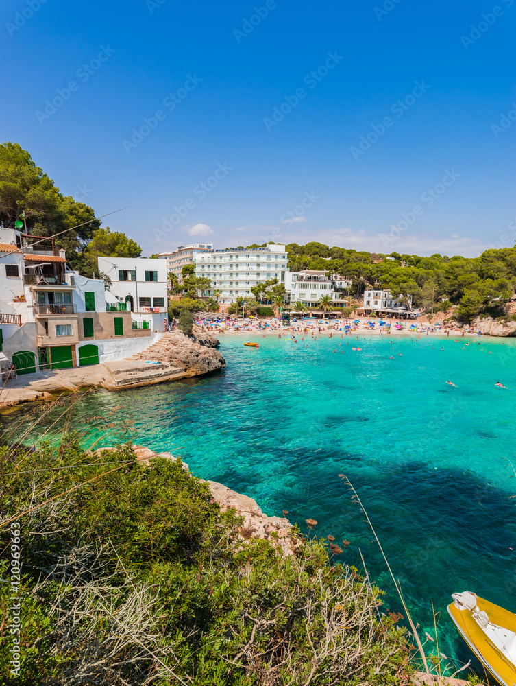Spanien Mittelmeer Insel Mallorca Strand Bucht Cala Santanyi