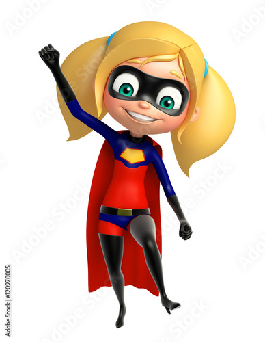 Fotografie, Obraz supergirl with Funny pose