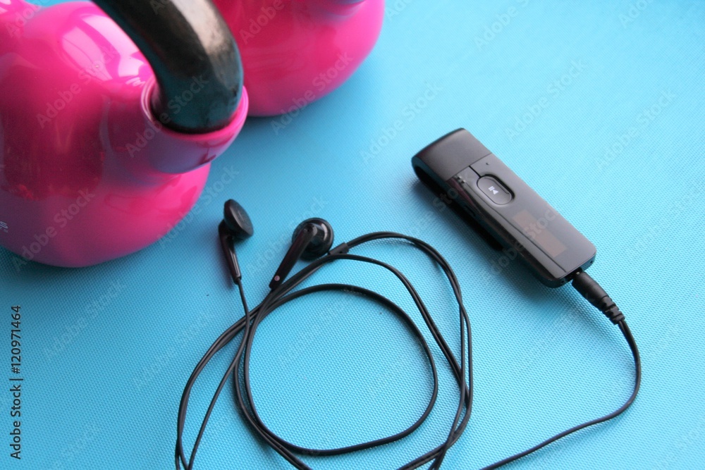 Naklejka premium Kettlebells na siłowni