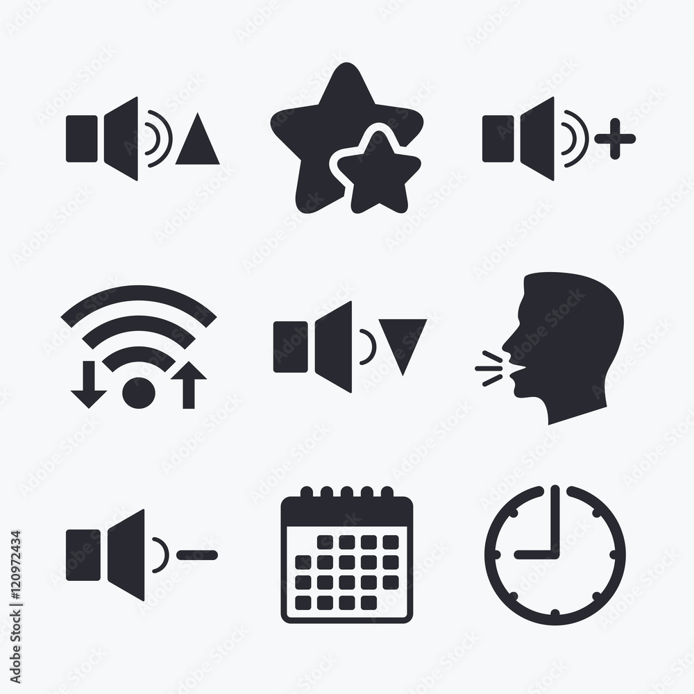 Player control icons. Sound louder and quieter. Player control icons. Sound louder and quieter.