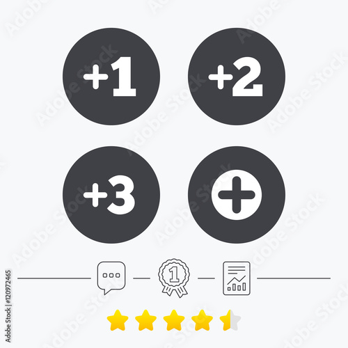 Plus icons. Positive symbol. Add one more sign.
